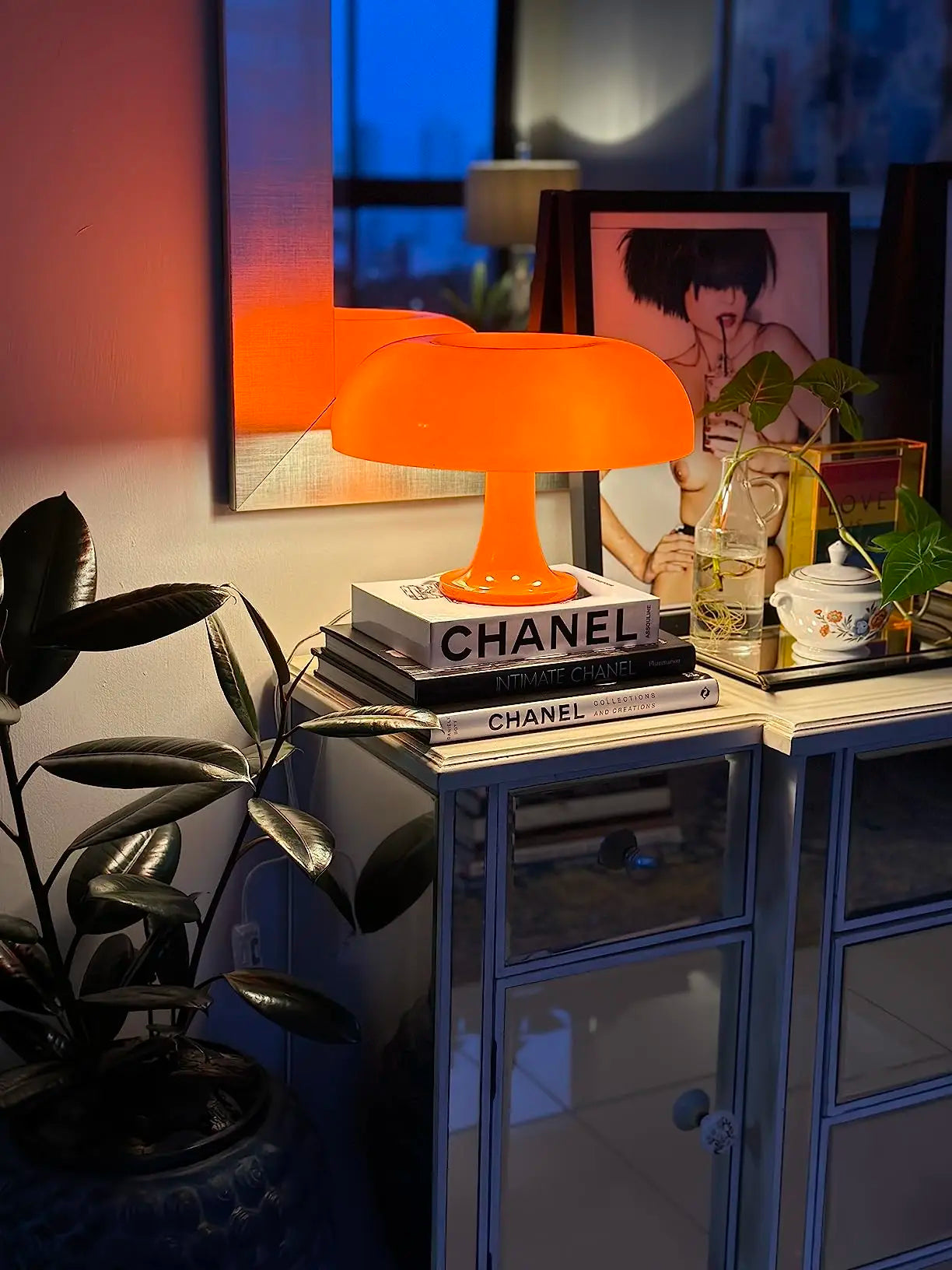 Italien Designer LED Pilz Tischlampe