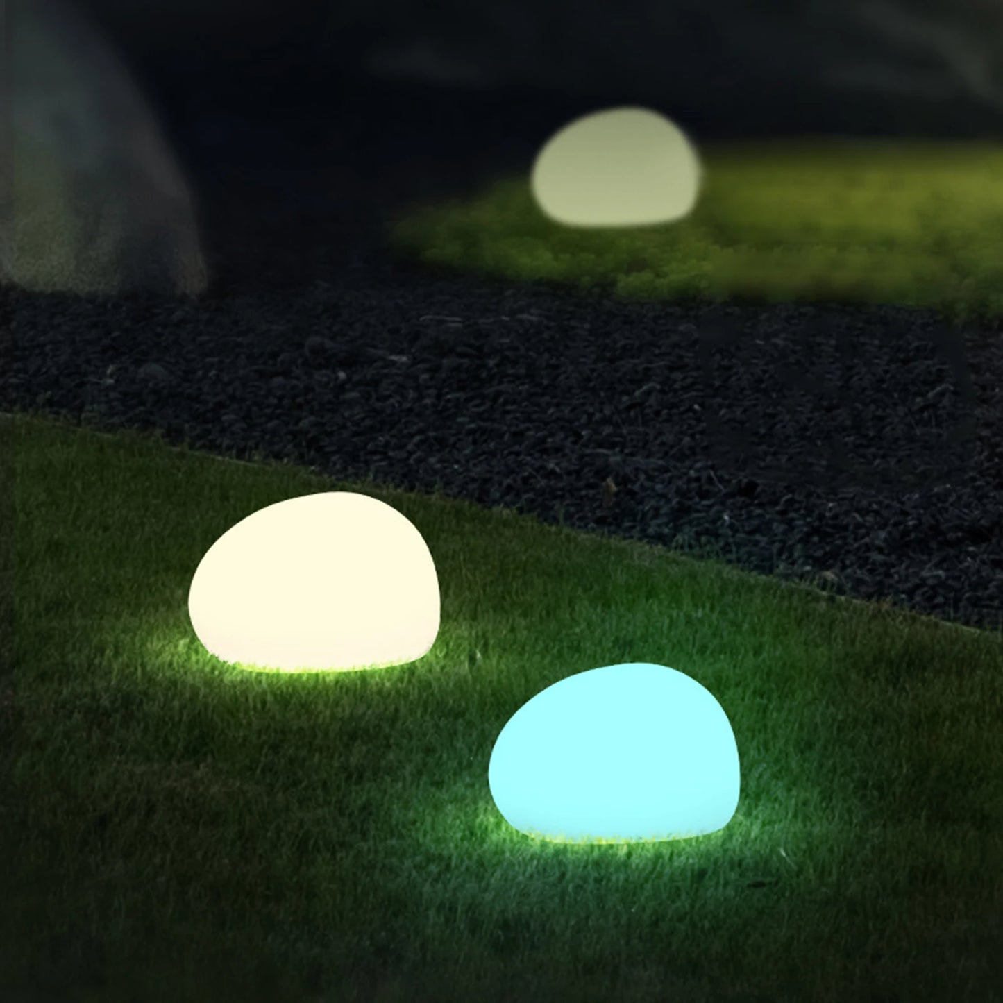 Solar LED Garten Rasen Glühender Globus Licht