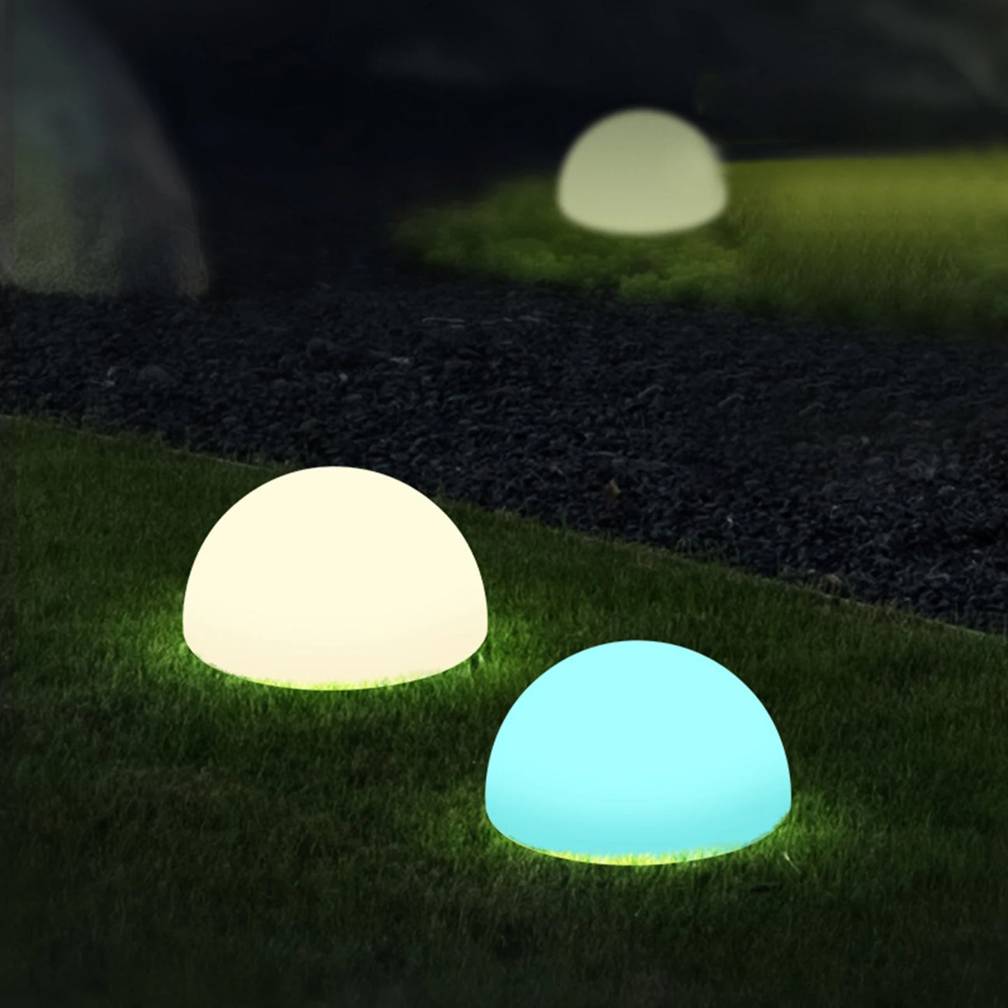 Solar LED Garten Rasen Glühender Globus Licht