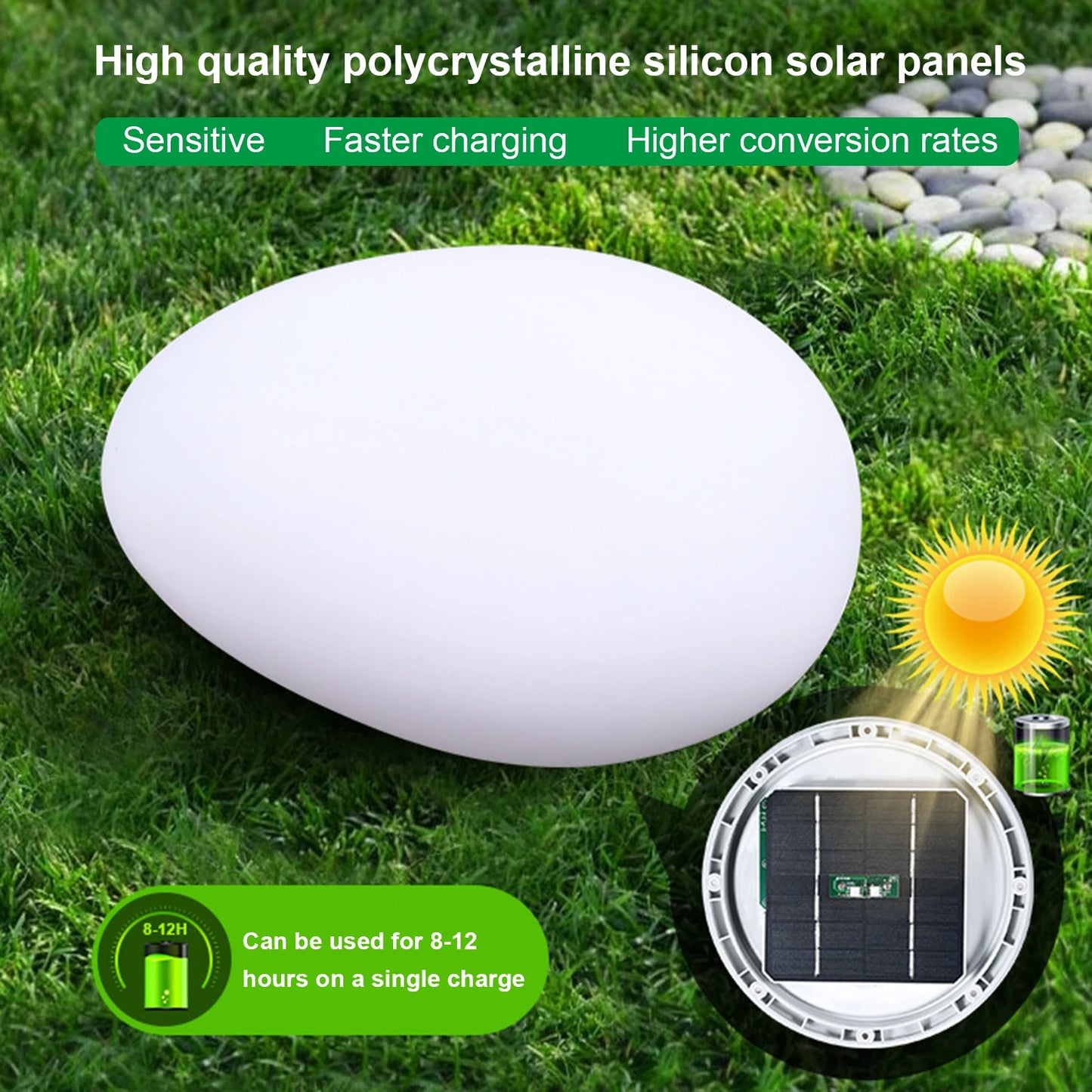 Solar LED Garten Rasen Glühender Globus Licht