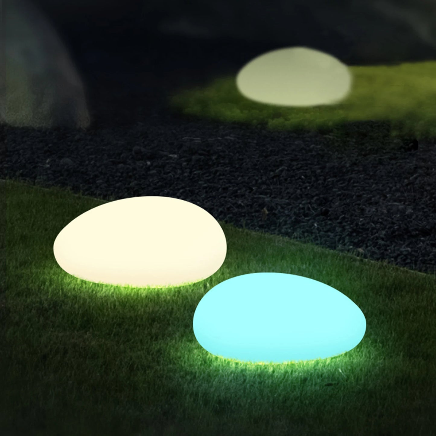 Solar LED Garten Rasen Glühender Globus Licht