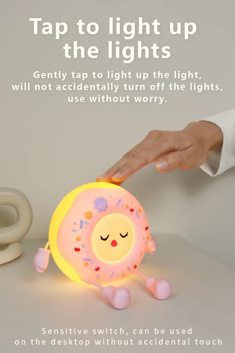 Donut LED Nachtlicht – Wiederaufladbare USB Tischlampe