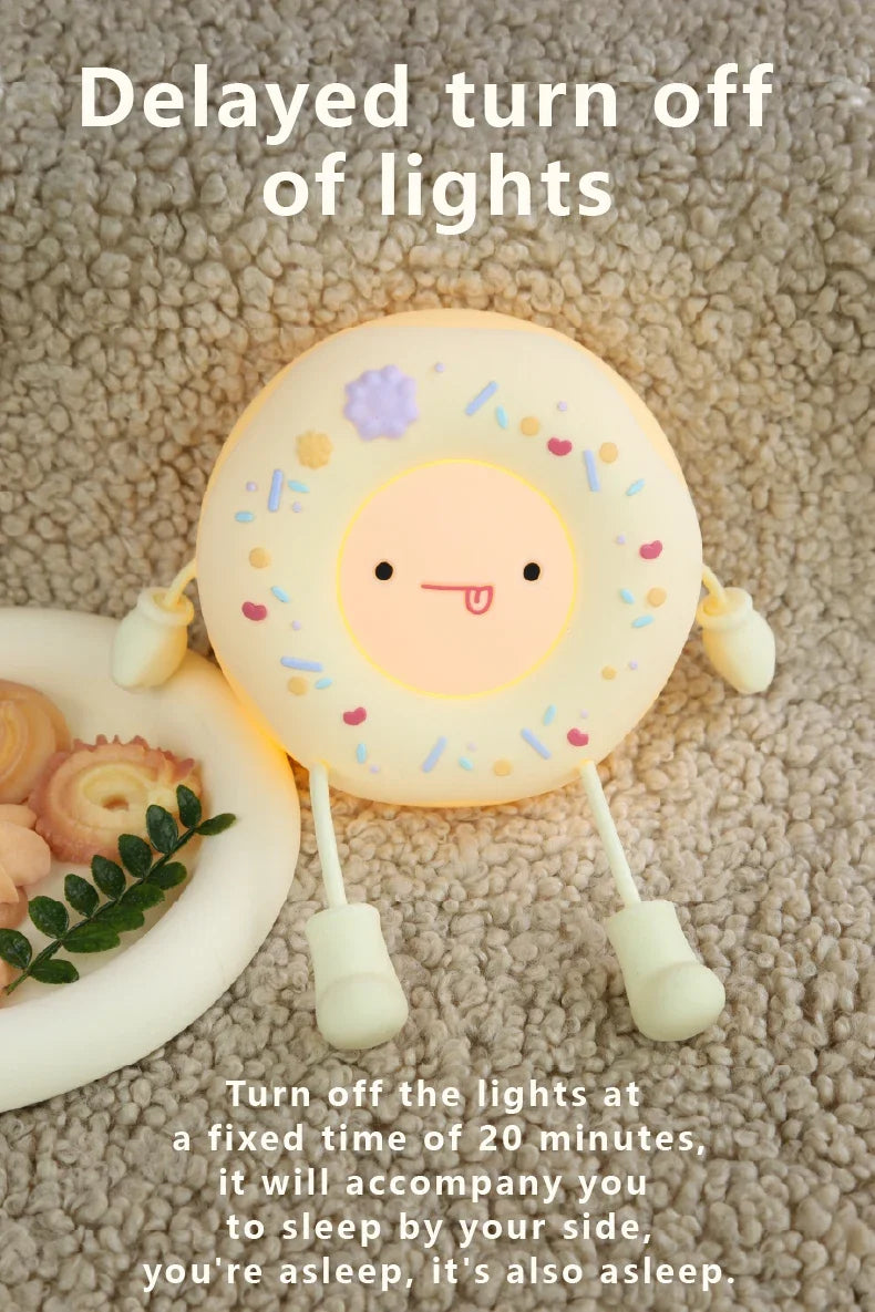 Donut LED Nachtlicht – Wiederaufladbare USB Tischlampe