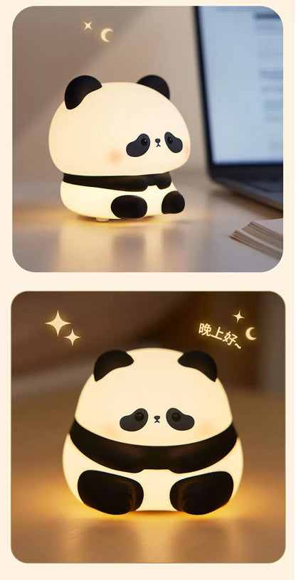 USB Wiederaufladbares LED Nachtlicht – Niedliches Panda-Design