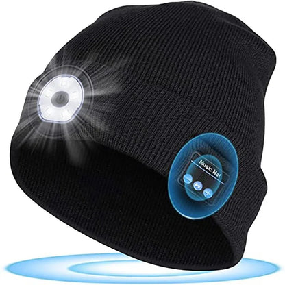 LED Bluetooth Beanie Hut mit Stereo-Musikplayer & Taschenlampe