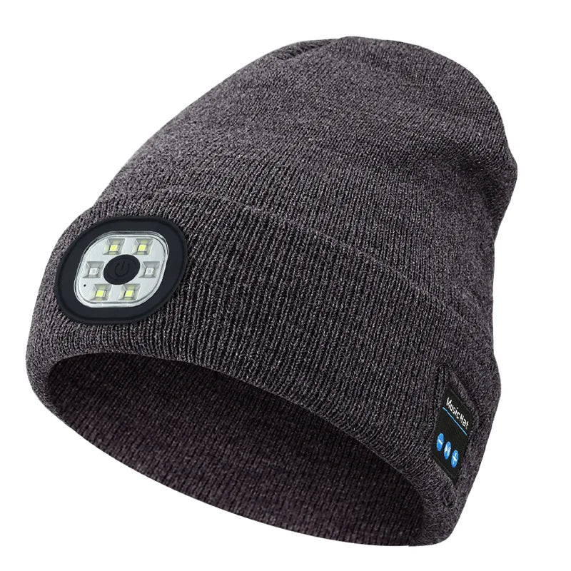LED Bluetooth Beanie Hut mit Stereo-Musikplayer & Taschenlampe