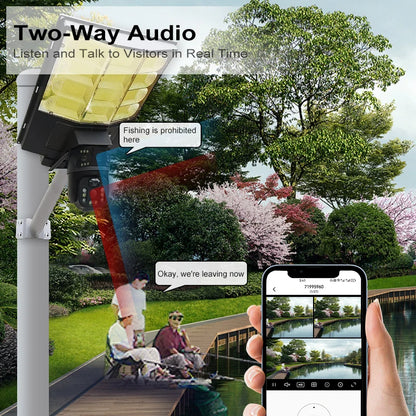 Solar Straßenlampe mit 4G-Kamera – 4MP Full-HD Überwachung & LED-Flutlicht