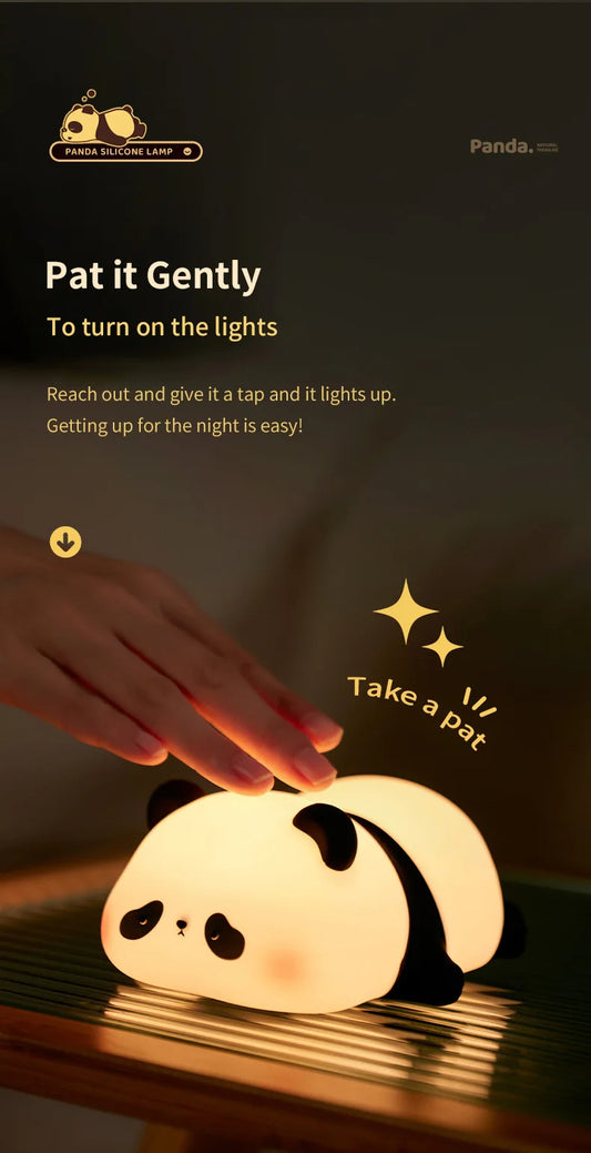 USB Wiederaufladbares LED Nachtlicht – Niedliches Panda-Design
