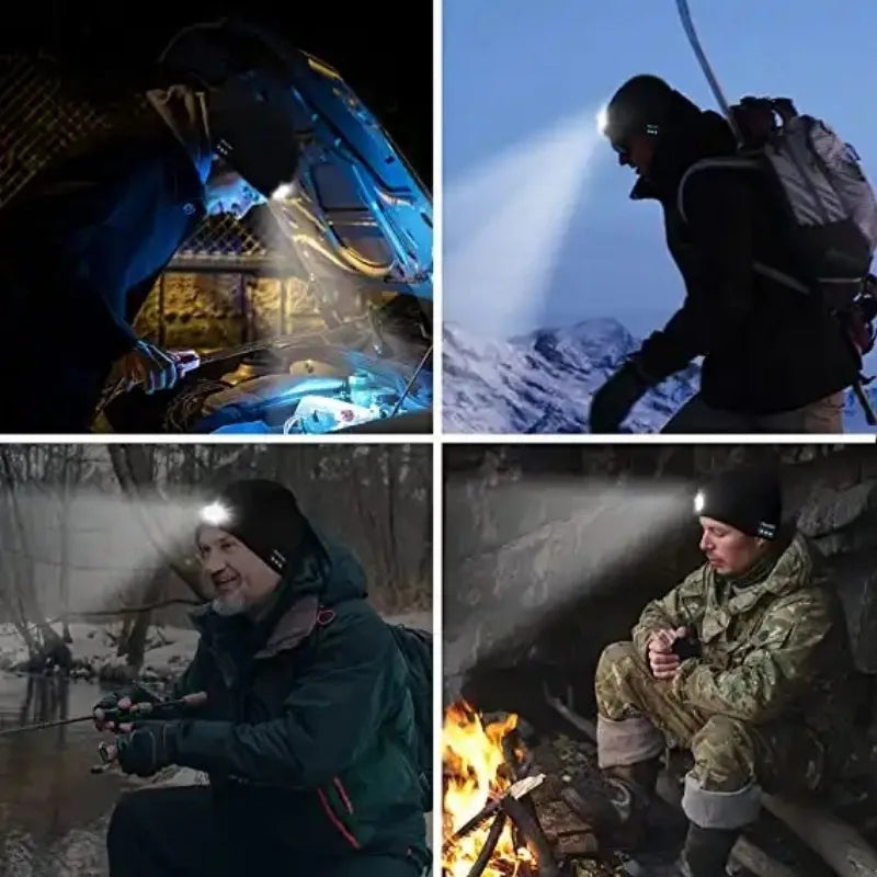 LED Bluetooth Beanie Hut mit Stereo-Musikplayer & Taschenlampe
