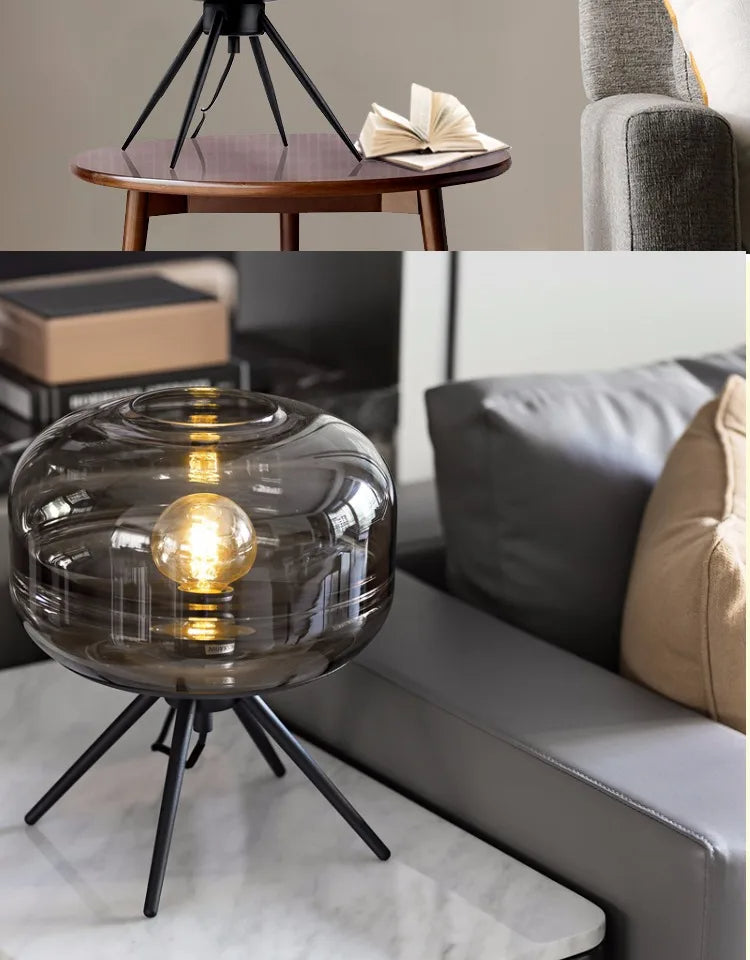 Nordic LED Tischlampe – Moderne Glasleuchte