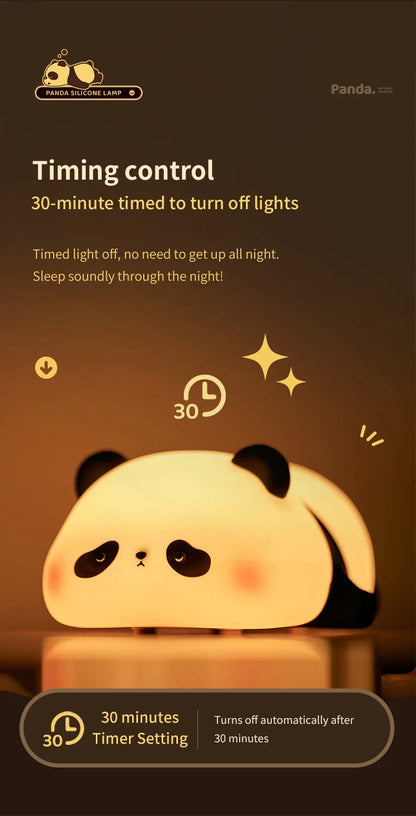 USB Wiederaufladbares LED Nachtlicht – Niedliches Panda-Design