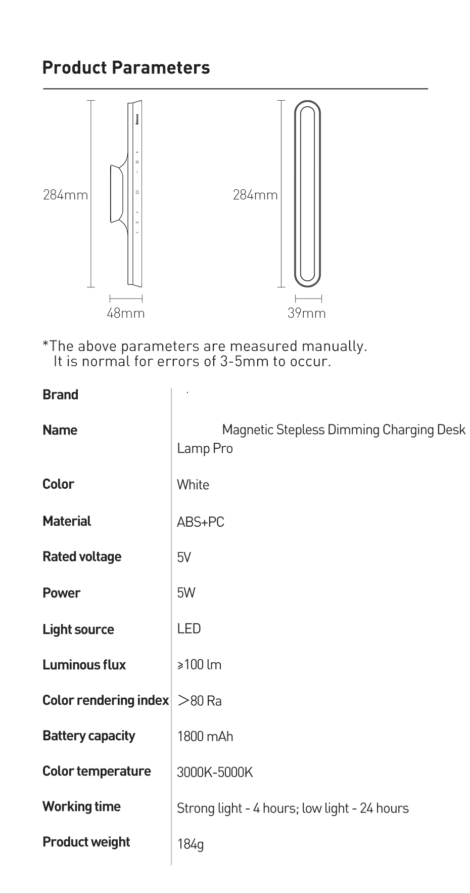 Magnetische LED-Tischlampe Pro