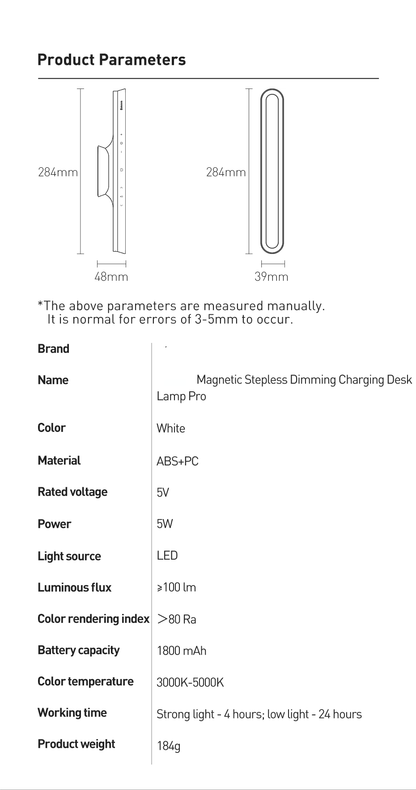 Magnetische LED-Tischlampe Pro