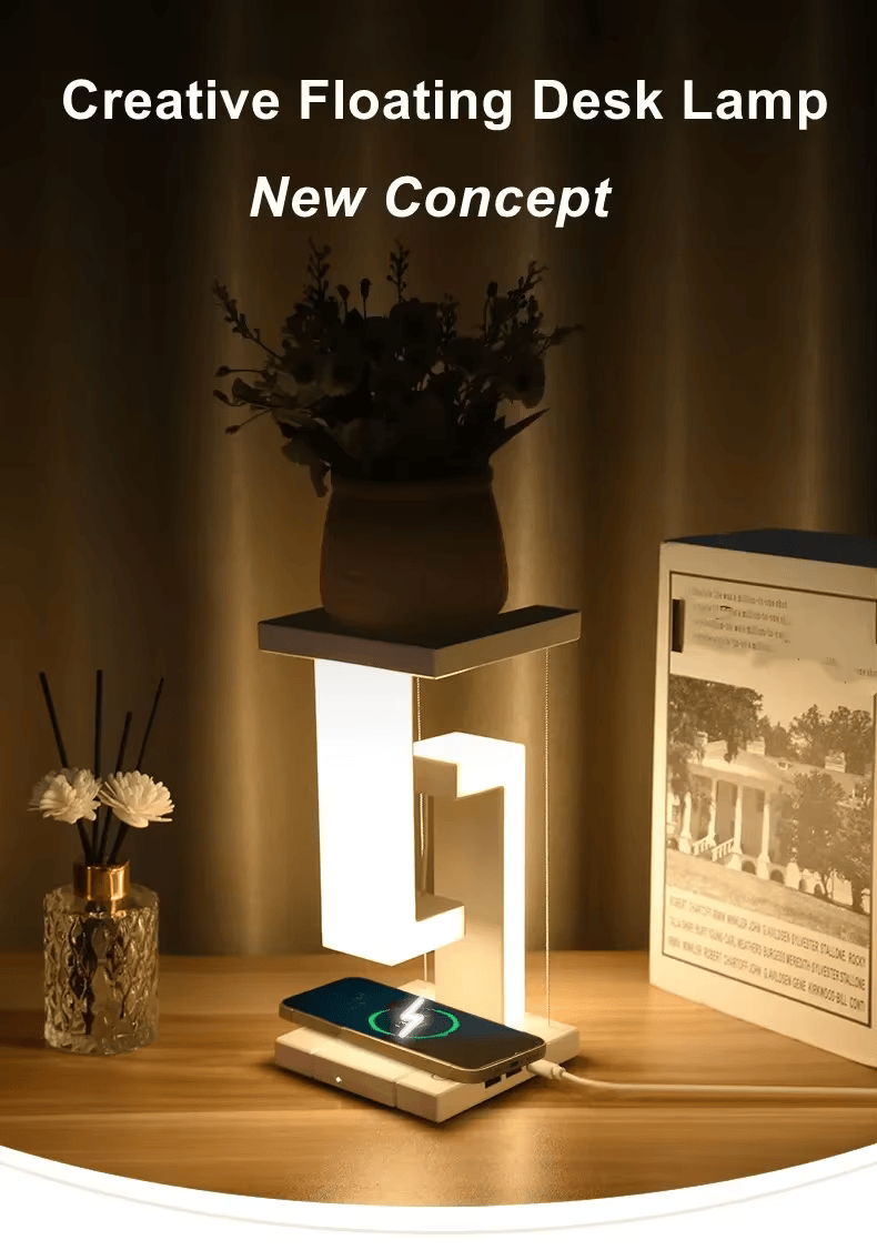 Schwebelampe mit 10W Wireless Charger – Deko & Licht für Zuhause