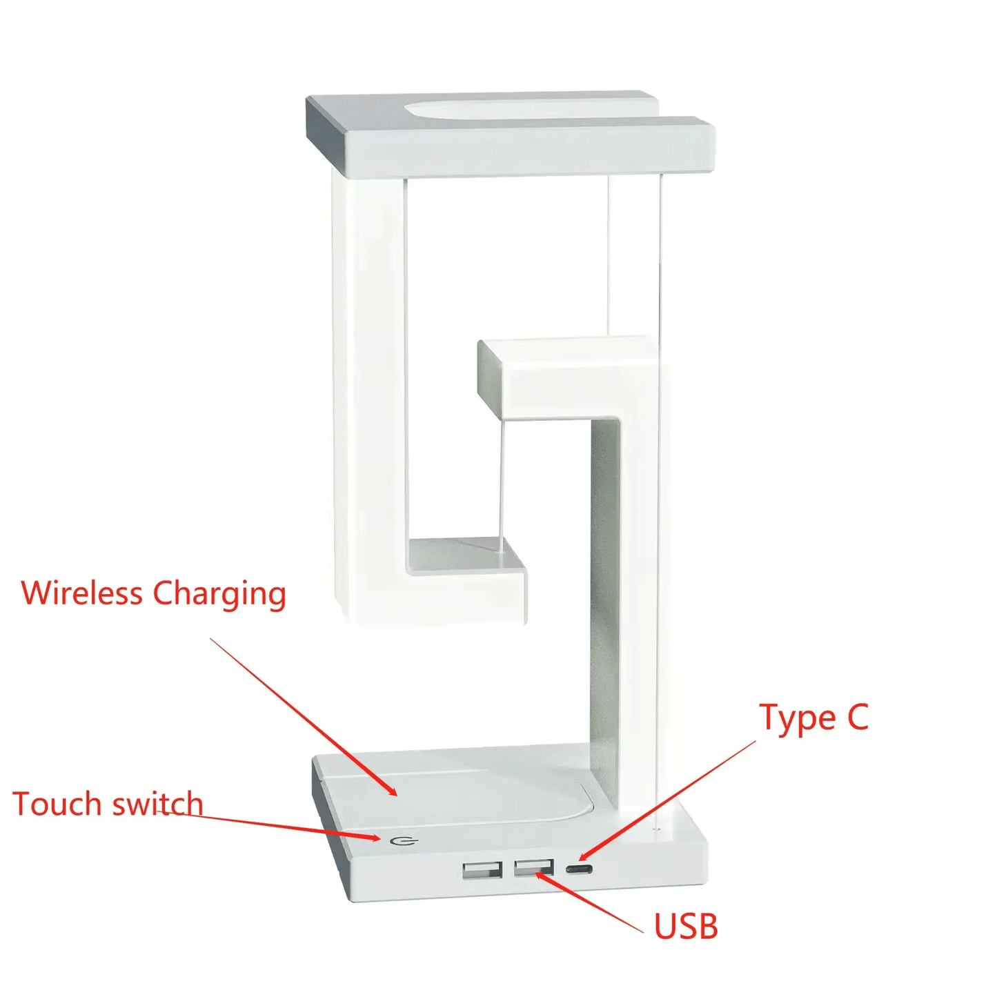 Schwebelampe mit 10W Wireless Charger – Deko & Licht für Zuhause