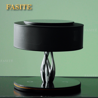 Smart LED Tischlampe mit BT Lautsprecher, Dual Wireless Charger & Dimmfunktion