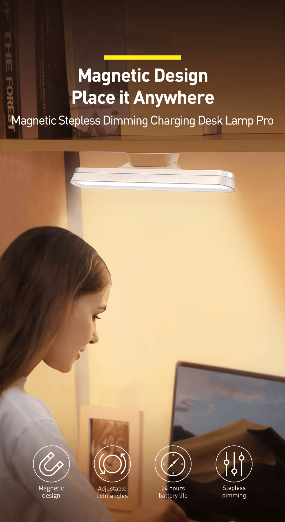 Magnetische LED-Tischlampe Pro