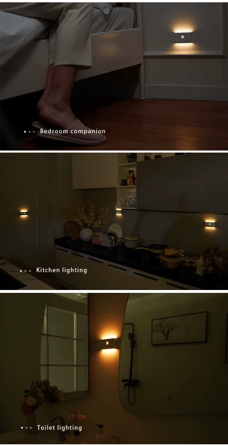 Magnetische LED-Nachtlampe mit Bewegungssensor & Smart-Linkage
