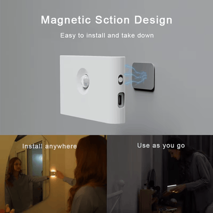 Magnetische LED-Nachtlampe mit Bewegungssensor & Smart-Linkage