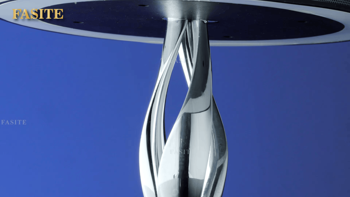 Smart LED Tischlampe mit BT Lautsprecher, Dual Wireless Charger & Dimmfunktion