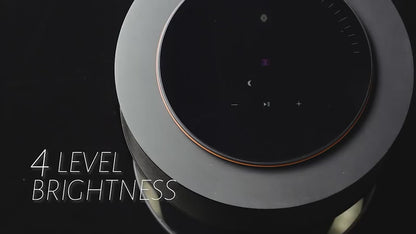 Smart LED Tischlampe mit BT Lautsprecher, Dual Wireless Charger & Dimmfunktion