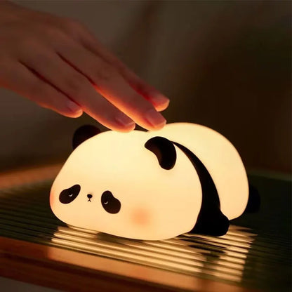 USB Wiederaufladbares LED Nachtlicht – Niedliches Panda-Design