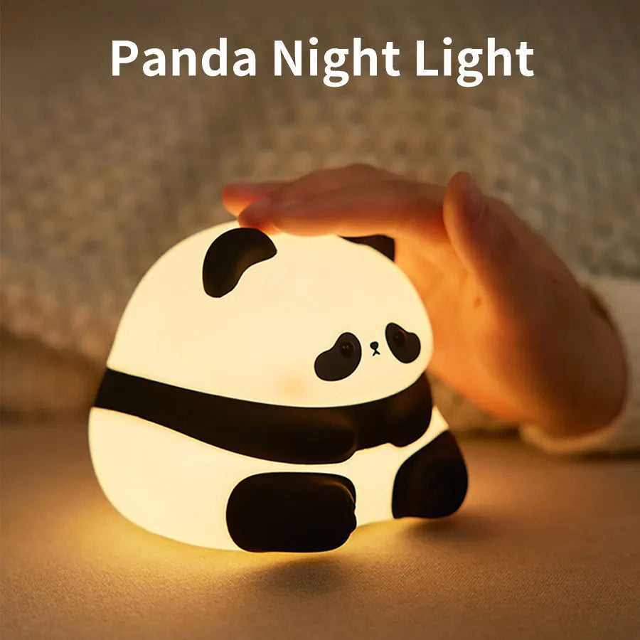 USB Wiederaufladbares LED Nachtlicht – Niedliches Panda-Design